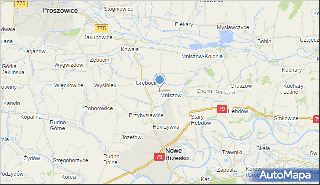 mapa Mniszów, Mniszów na mapie Targeo